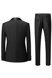 Black Shawl Lapel Three-Pieces Men's Suits