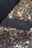 Men's 2 Piece Ombre Sequins Red Slim Fit Notched Lapel Prom Suits