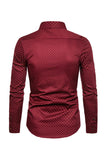 Fashion Print Long Sleeve Men's Plus Size Shirt