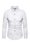 Fashion Print Long Sleeve Men's Plus Size Shirt