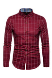 Plus Size Business Slim Square Neck Men's Shirt