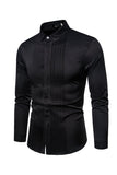 Lapel Long Sleeve Men's Casual Plus Size Shirt