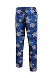 Blue Snowflake Printed 3 Piece Men's Christmas Party Suits