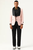 Pink Shawl Lapel 3 Piece Men's Prom Suits