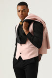 Pink Shawl Lapel 3 Piece Men's Prom Suits