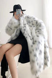 White Oversized Long Faux Fur Shearling Coat