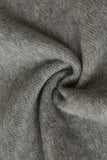 Grey Double Breasted Long Wool Blend Coat with Belt