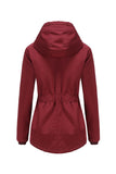 Winter Black Hooded Drawstring ZipperThickened Padded Jacket