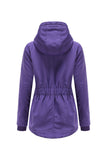 Winter Black Hooded Drawstring ZipperThickened Padded Jacket