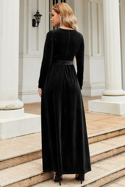 スーツ・フォーマル・ドレス acka velour long dress CGLH6398_Black_2_f3e08100-036e