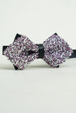 Black Rhinestones Adjustable Party Bow Ties