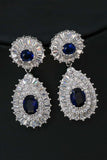 Royal Blue Crystal Necklace Earring Jewelry Set