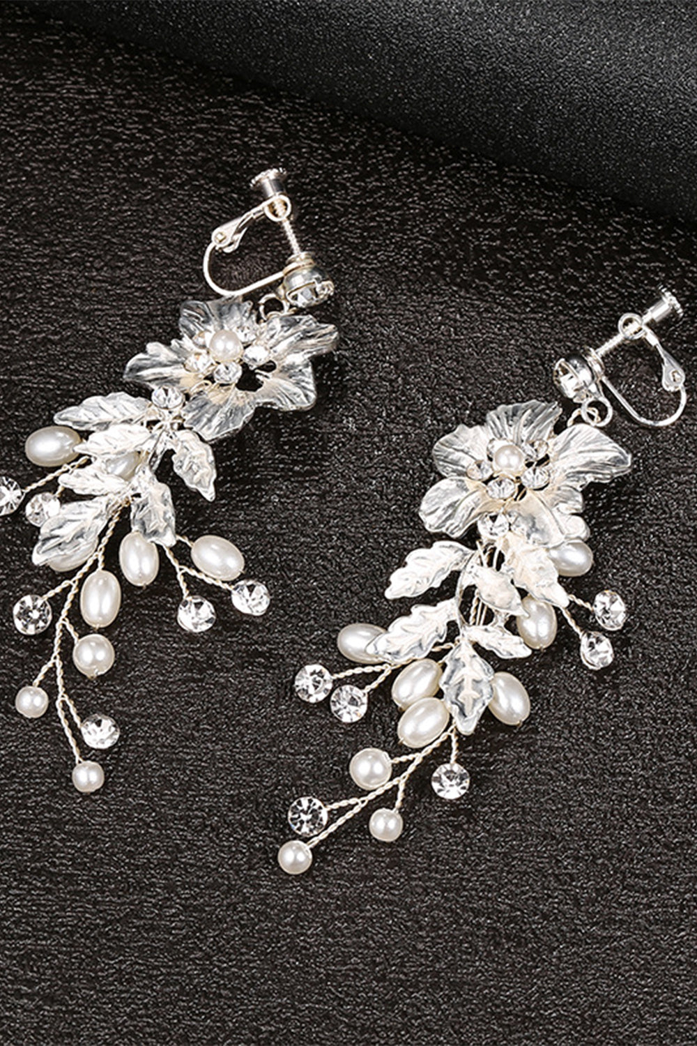 White Flower Bridal Ear Clip