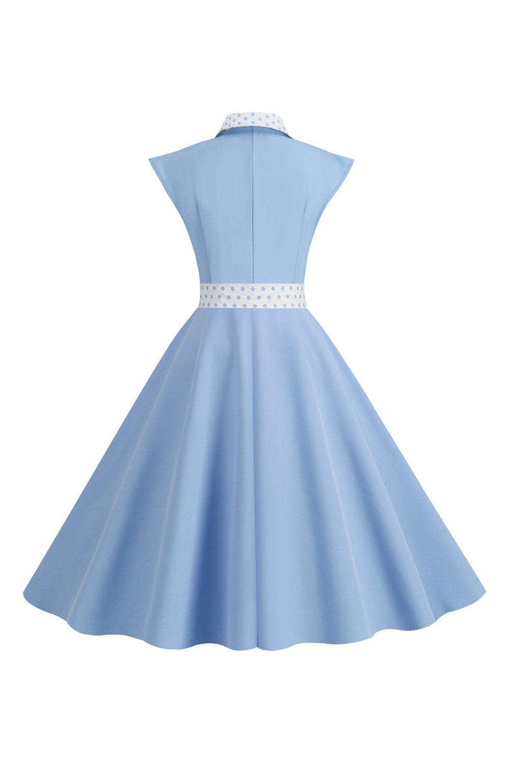 Black Polka Dots Swing 1950s Dress With Bow