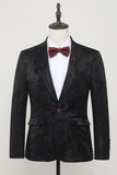 Black Notched Lapel Single Breasted Blazer