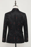 Black Notched Lapel Single Breasted Blazer