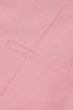Pink Single Breasted Shawl Lapel Men's Suit Vest