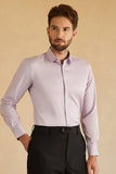 Long Sleeves Camel Solid Suit Shirt
