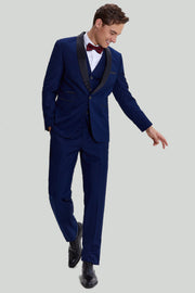 Men's Navy 3-piece One Button Slim Fit Party Suits