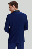 Men's Navy 3-piece One Button Slim Fit Party Suits
