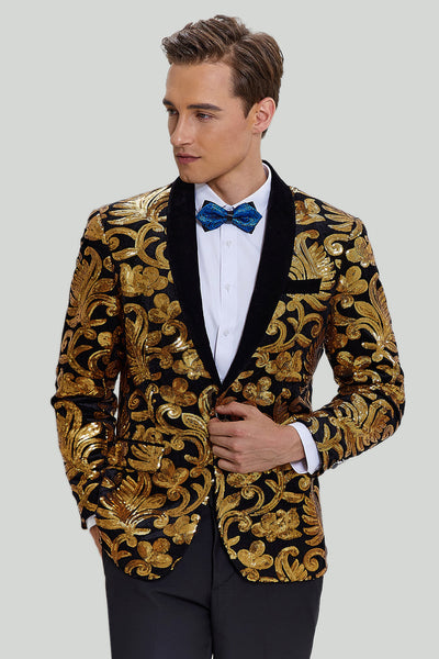ZAPAKA Men's Prom Blazer Slim Fit Solid One Button Business