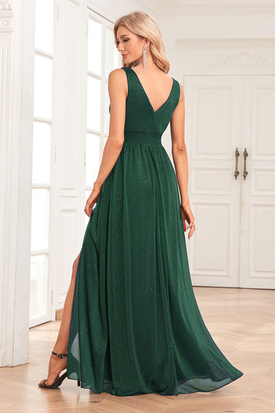 Green Sparkle Prom Dress - Wedding Dress - sold Women Formal - Octavia Shimmer Gown