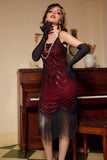 Fringed Vintage Sequin 1920s Gatsby Dress