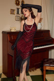 Fringed Vintage Sequin 1920s Gatsby Dress