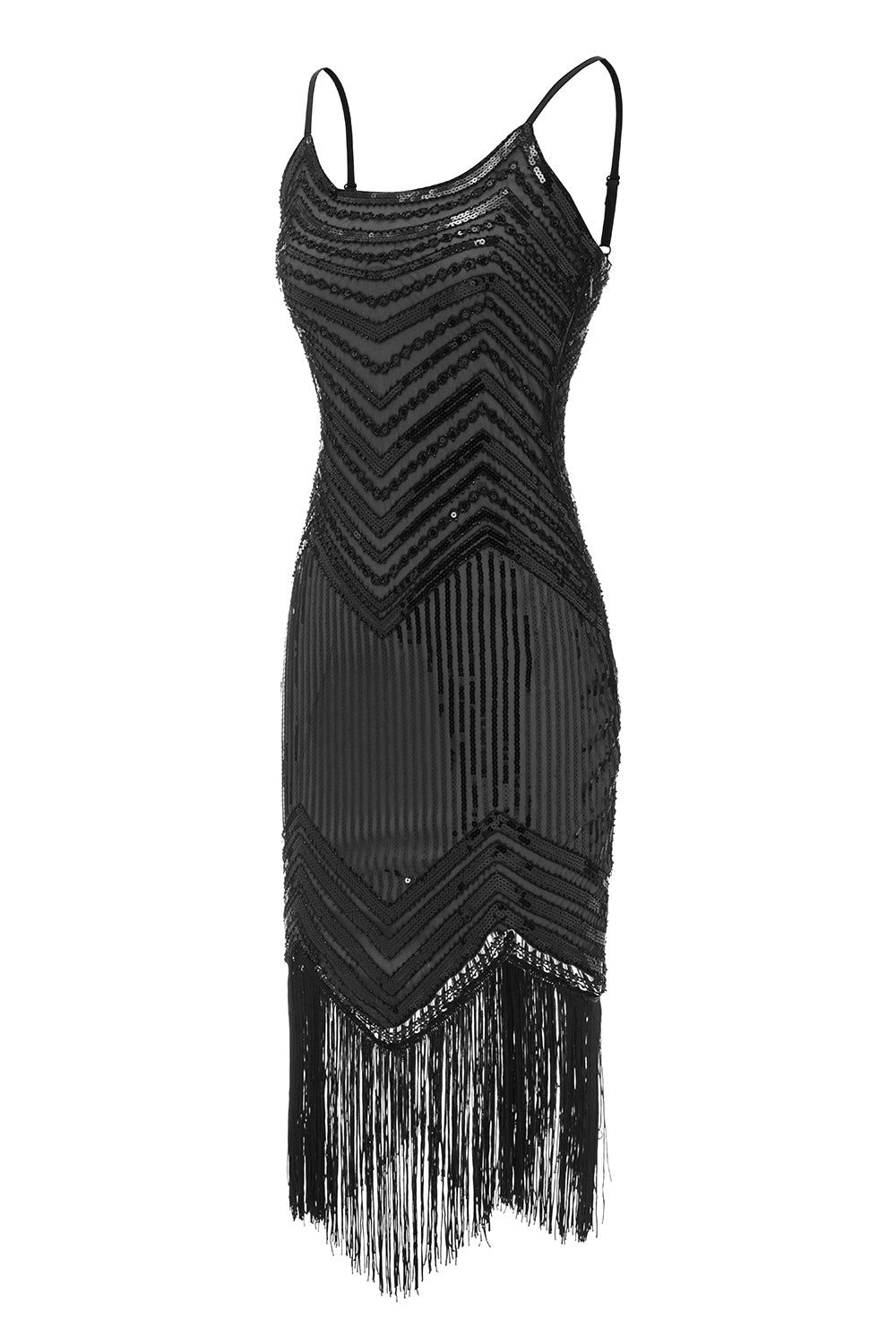 Sparkly Fringed Vintage Sequin 1920s Dress
