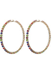 Colorful Beaded Hoop Earring