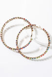 Colorful Beaded Hoop Earring