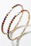 Colorful Beaded Hoop Earring