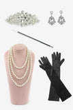 Headpiece Drop Earrings Five Pieces 1920s Party Accessories Set