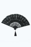 Black 1920s Fan with Fringes