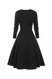 Check Printed Waist-Up Halloween Retro Dress