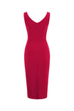 Red Bodycon Vintage 1960s Dress