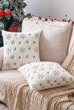 Christmas Gift White Snowflake Plush Pillow Case
