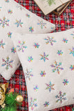 Christmas Gift White Snowflake Plush Pillow Case