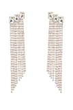 Fuchsia Beaded Rhinestone Party Earrings