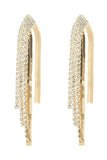 Golden Beaded Prom Earrings