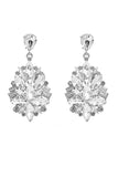 Red Rhinestone Prom Earrings