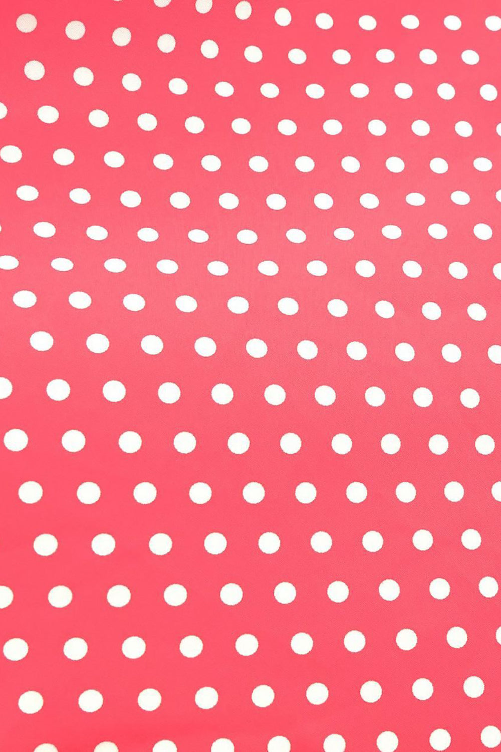 Pink Red Polka Dots Puff Sleeves 1950s Dress