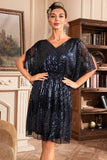 Red Sparkly 1920s Dress with Sequins
