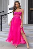Black Spaghetti Straps A Line Tulle Open Back Long Prom Dress