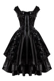 Halloween Black Vintage Dress with Lace