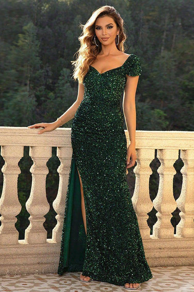 slim fit dress slacks Sail To Sable Ava Sequin Maxi Dress