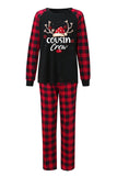 Print Family Christmas Pajamas with Red Plaid