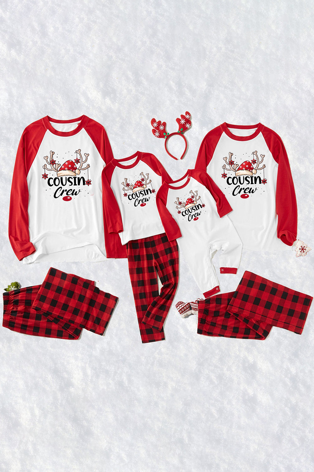 Plaid Christmas Matching Family Print Pajamas