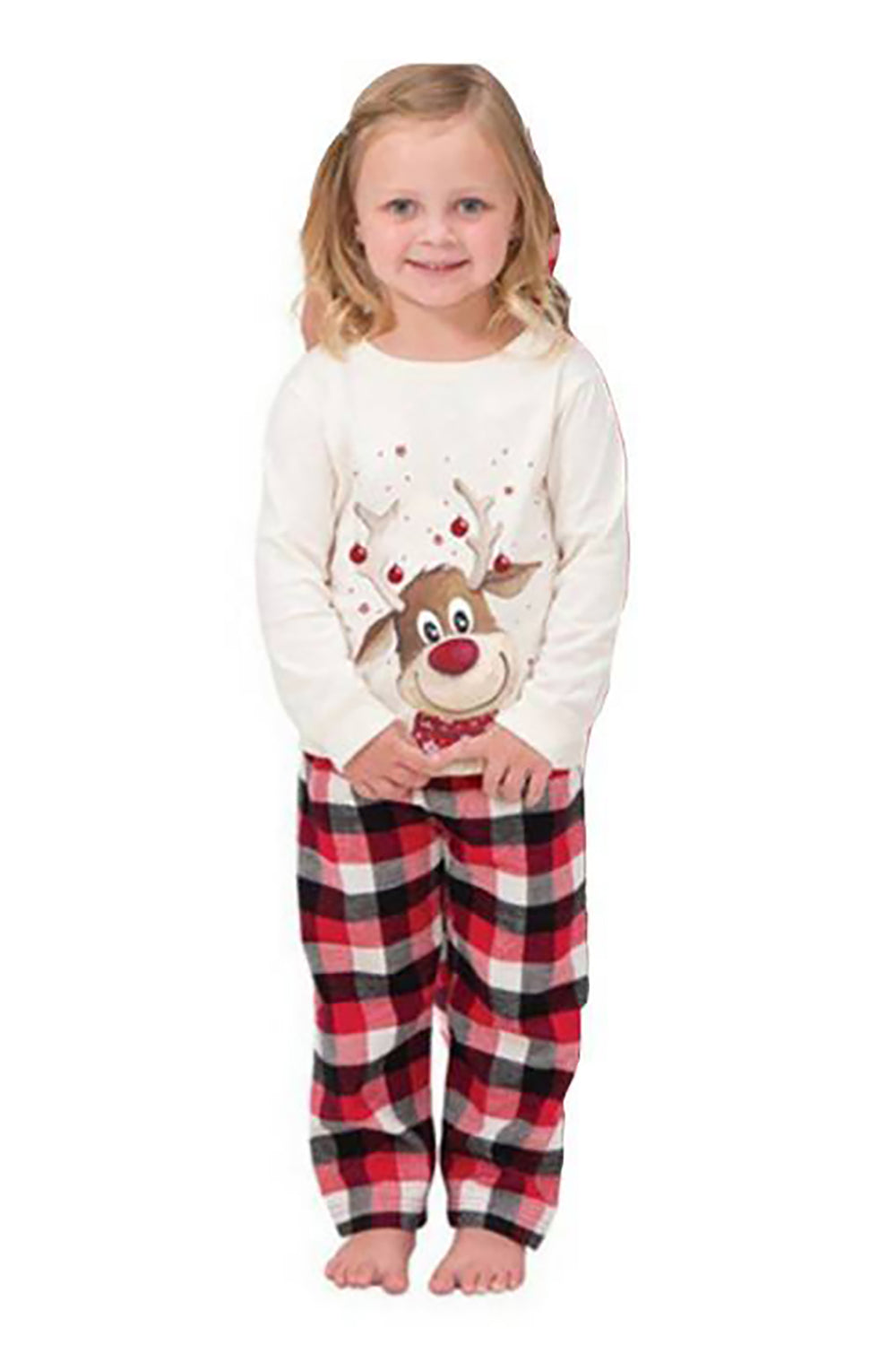 Christmas White Deer Family Matching Pajamas Set (Not Included Dog pajamas)