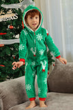 Christmas Family Green Flannel Snowflake Onesie Pajamas